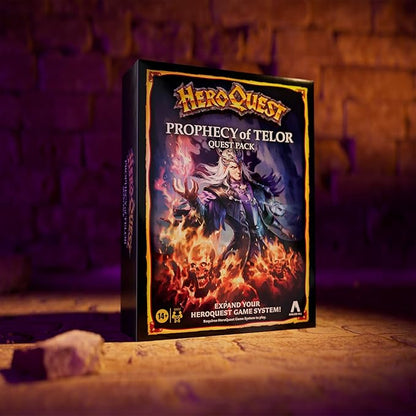 Avalon Hill HeroQuest Prophecy of Telor Quest Pack Requires HeroQuest Game System to Play Dungeon Crawler Games Ages 14+ 2-5 Players Strategy Games