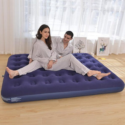 DIMAR GARDEN King Size Camping Air Mattress Inflatable Bed with Pillow,Include Hand Pump
