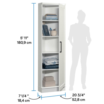 Sauder Homeplus Corner Cabinet, Soft White Finish