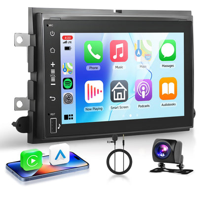 Car Stereo for Ford F-150 F150,F250,F350, Escape,Fusion,Explorer,Focus,Edge,Taurus,[2+64G] Wireless Carplay/Android Auto,Android Car Radio 7" IPS GPS WiFi Bluetooth FM Mirror Link SWC Backup Camera