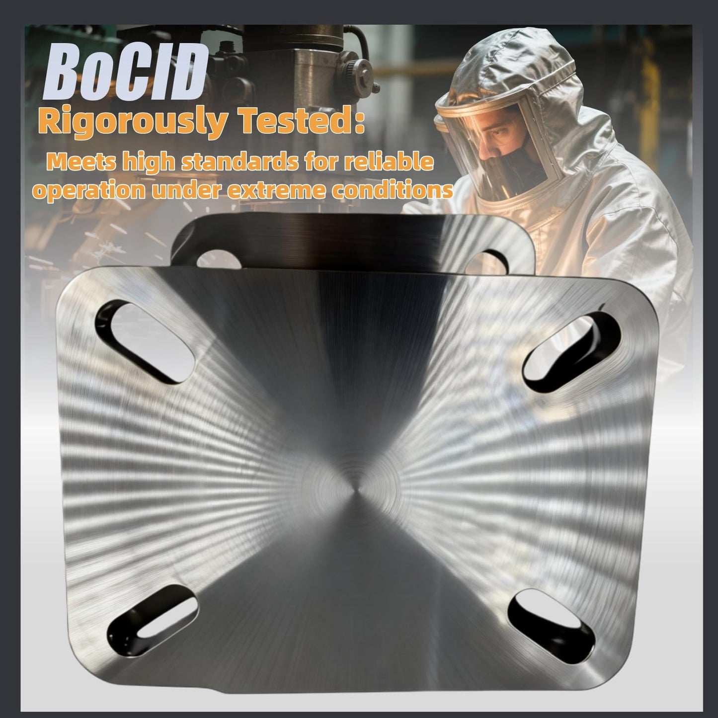 BoCID Heavy Duty Bearing Plate Turntable 5,500 Lb Rating Greaseablle, Kingpinless Design, for Workstations & Displays Industrial Ball Bearing Turntable Swivel Plate 6.3"x4.53"