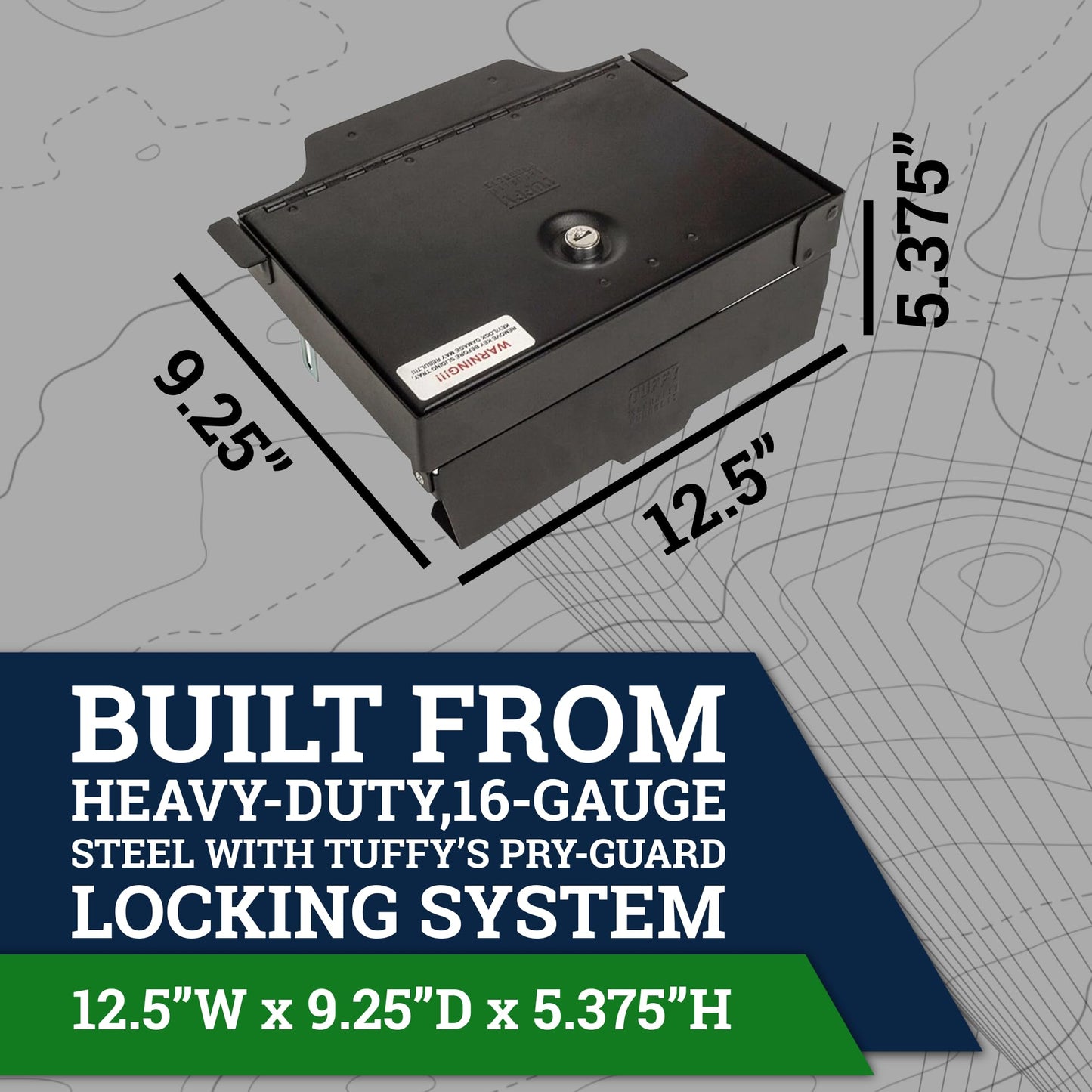 Tuffy Security Products Locking Console Safe – Keyed Lock – Compatible with RAM Sliding Tray Console (2019–2026) - Does NOT fit Limited or Longhorn