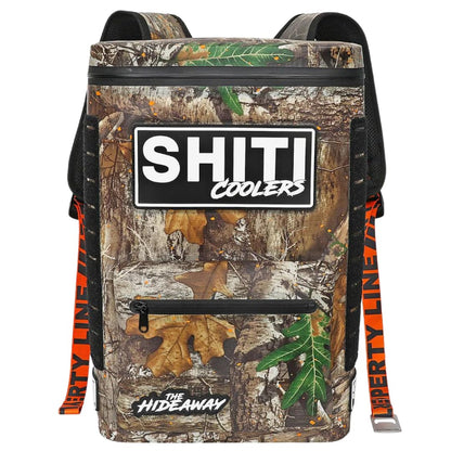 SHITI Coolers Cooler Backpack for Camping, Travel, Beach, Soft Lunch Box for Food, Drinks & Ice, Portable, Waterproof 24 Hr Insulated Bag with Shoulder Straps, Customizable, the Hideaway, 15 Cans