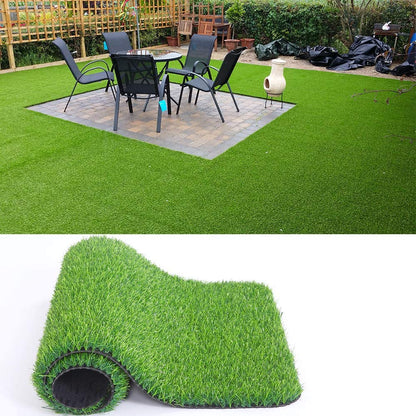 WarmShe 0.7inch Realistic Artificial Grass Turf Synthetic Faux Astroturf Rug 8FTX10FT for Pet Indoor Outdoor Carpet Balcony Garden Lawn Mat with Drainage Holes