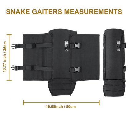 QOGIR Snake Gaiters Snake Chaps, Waterproof Snake Guards, Snake Bite Protection for Lower Legs, Snake Proof Chaps Fit for Men & Women, Adjustable Size