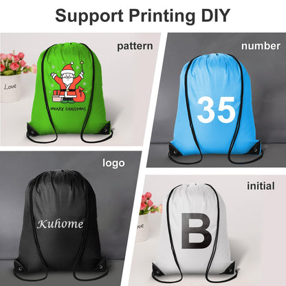 Kuhome 600Pcs Drawstring Backpacks Bulk String Bag Cinch Sack Pack Storage Knapsack Polyester Gift Bags Sports Drawstring Bags for Trip Gym Party Bags(20 Colors)