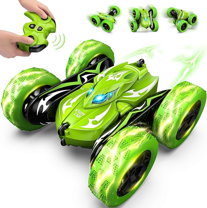 Remote Control Car 4WD 2.4GHz Fast RC Cars with Wheel Lights Toys for Age 3-12 Birthday Gifts Christmas Toys for 3-12 Year Olds Type-C Charging Rechargeable