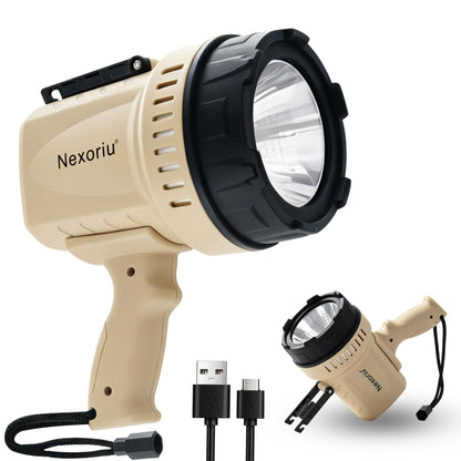 Nexoriu10000 Lumens, Rechargeable Spotlight Handheld Flashlight