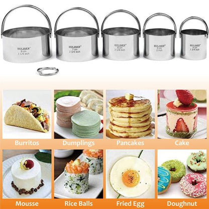 HULISEN Pastry Cutter, Dough Blender, 3 Cup Flour Sifter and Biscuit Cutter, Stainless Steel Dough Cutter, Professional Baking Dough Tools for Cooking Cookies and Donuts(4 Pcs/Set)