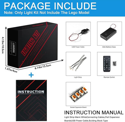 Upgraded Led Light Kit Compatible with Lego Good Fortune Building Set RC Version Compatible with Lego 80117 (Model Not Included)