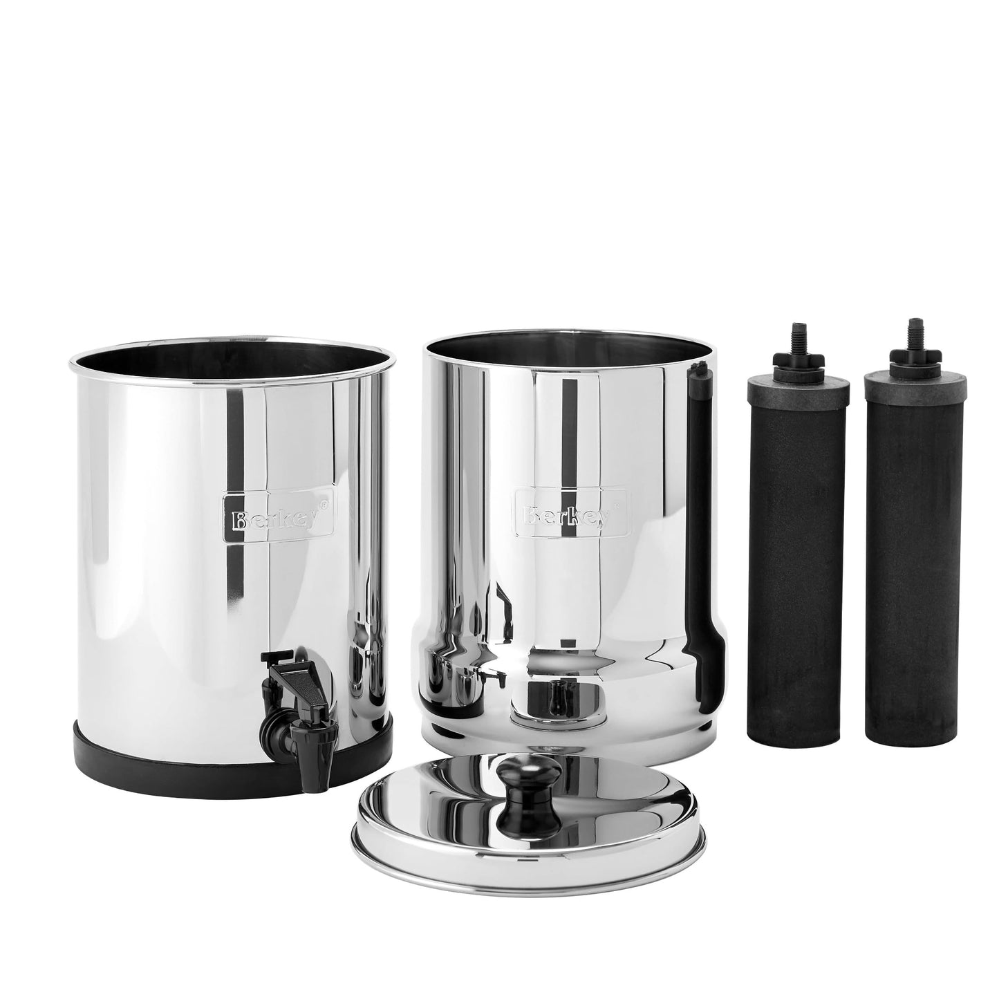 Travel Berkey Gravity-Fed Water Filter with 2 Black Berkey Elements–Enjoy Potable Water While Camping, RVing, Off-Grid, Emergencies, Every Day at Home