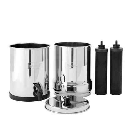 Travel Berkey Gravity-Fed Water Filter with 2 Black Berkey Elements–Enjoy Potable Water While Camping, RVing, Off-Grid, Emergencies, Every Day at Home