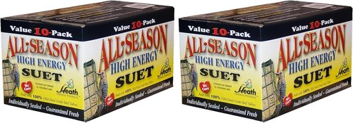 Heath Outdoor Products High Energy Suet Cake - All Season, 20 Pack for Wild Birds