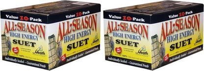 Heath Outdoor Products High Energy Suet Cake - All Season, 20 Pack for Wild Birds