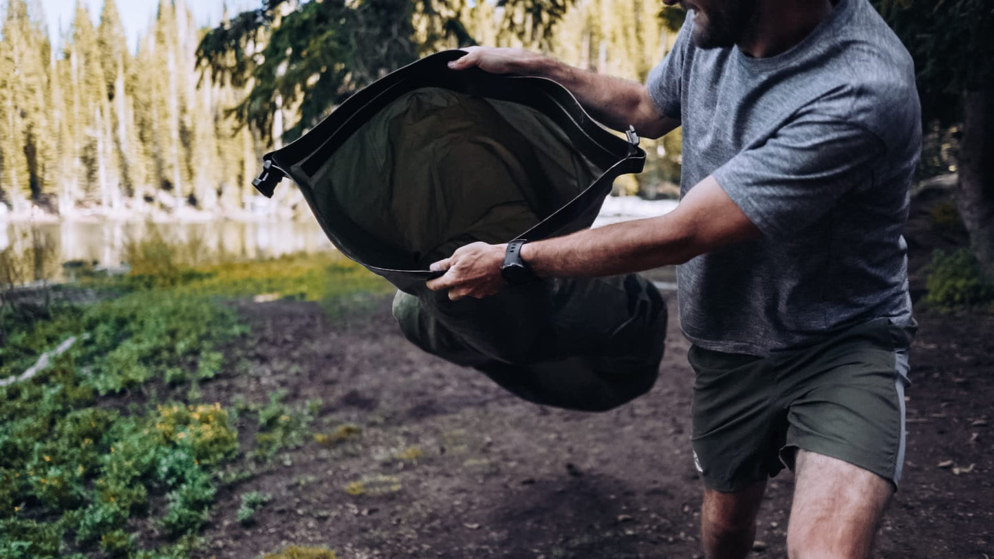 Uncharted Supply Co. Rapid Raft 2.0 - Lightweight Inflatable Pack Raft for Survival, Emergency Prepardness, Fishing, and Camping - Olive + Orange
