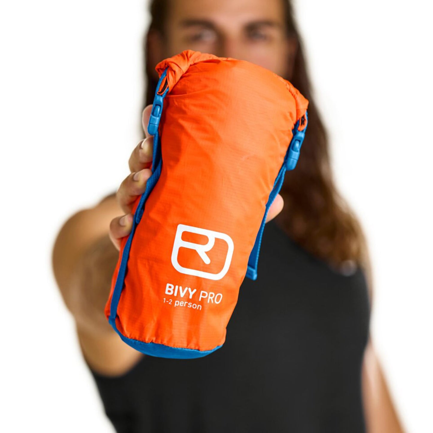 Ortovox Bivy Pro, Safety Orange, Windproof Emergency Bivy Sack for Two Persons with Silver Thermal Lining & Tent Function for Alpine Rescue & Touring