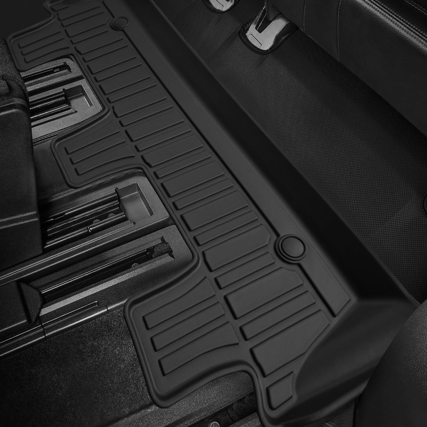 for Ford Expedition/Lincoln Navigator 8 Seater 2018-2024 Floor Mats 3 Rows Trunk Cargo Liner and Backrest Mats All Weather TPE Fit Expedition/Navigator Accessories (8 Seat Full Set-Not for MAX Or L)