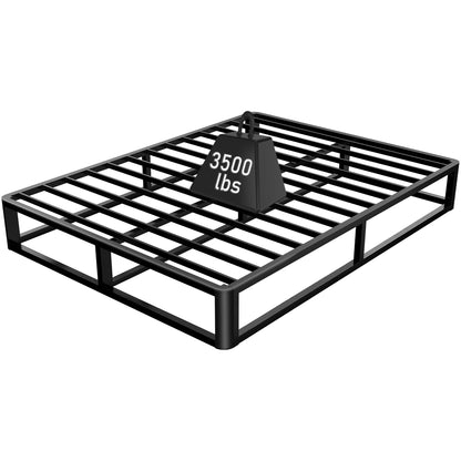 Firpeesy Upgrade Anti Bending and Round Corner Legs 10 inch Metal King Bed Frame 3500 LBS Heavy Steel Slats Support Platform Bed Frames No Box Spring Needed Platform Noise Free Easy Assembly