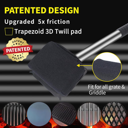 XUDAKAIXIN Grill Brush - Ultra Safe & Efficient Bristle-Free Steam Cleaner for BBQ | Replaceable Scraper Head