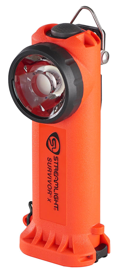 Streamlight 90950 Survivor X 250-Lumen Right-Angle Firefighter's Flashlight with Three (3) "AA Alkaline Batteries, Orange