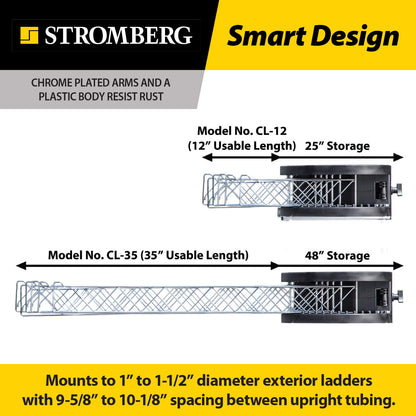 Stromberg Carlson Extend-A-Line 35" Clothes Line – Retractable, Rack Hanger, Folding Swing Arm with Versatile Towel Bar for RVs, Drying, Motorhomes, Campers, and Home Laundry Spaces