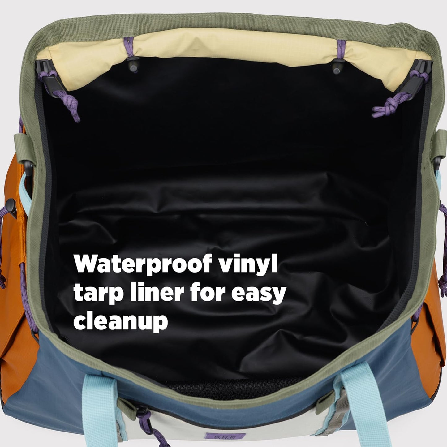 Topo Designs Mountain Gear Bag, Enormous Tote Style Free Standing Bag, Recycled Nylon, Abrasion Resistant (Black/Black)