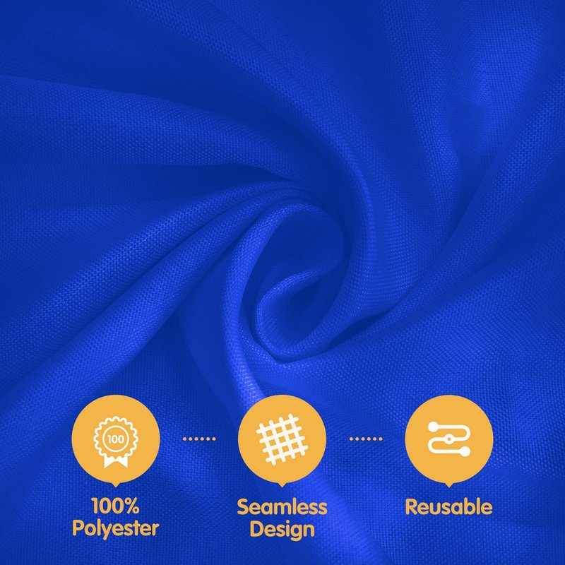 BRILLMAX 8 Pack Royal Blue Tablecloths 60 x 126 Inch for 8ft Rectangle Tables - 150 GSM Polyester Fabric, 15" Standard Drop, Water, Stain & Wrinkle Resistant Cloth Cover for Wedding Dining Buffet