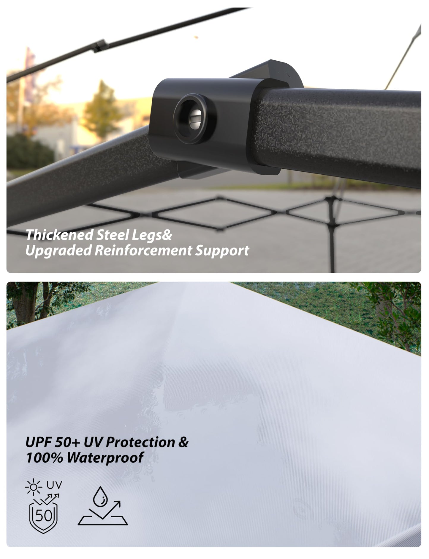 Garveelife 10x10 Pop Up Canopy Tent Outdoor Canopy with 4 Removable Sidewalls Heavy Duty Commercial Instant Tent Shelter, White