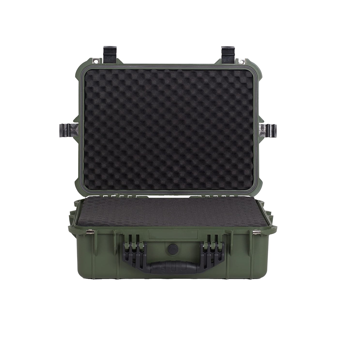 MEIJIA Portable IP67 Waterproof Protective Case,Hard Camera Case,Customized Fit Foam Inserted, Fit for Camera, Equipments, Lens,Drones,19.78“X15.77"x7.41" (Green)