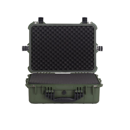 MEIJIA Portable IP67 Waterproof Protective Case,Hard Camera Case,Customized Fit Foam Inserted, Fit for Camera, Equipments, Lens,Drones,19.78“X15.77"x7.41" (Green)