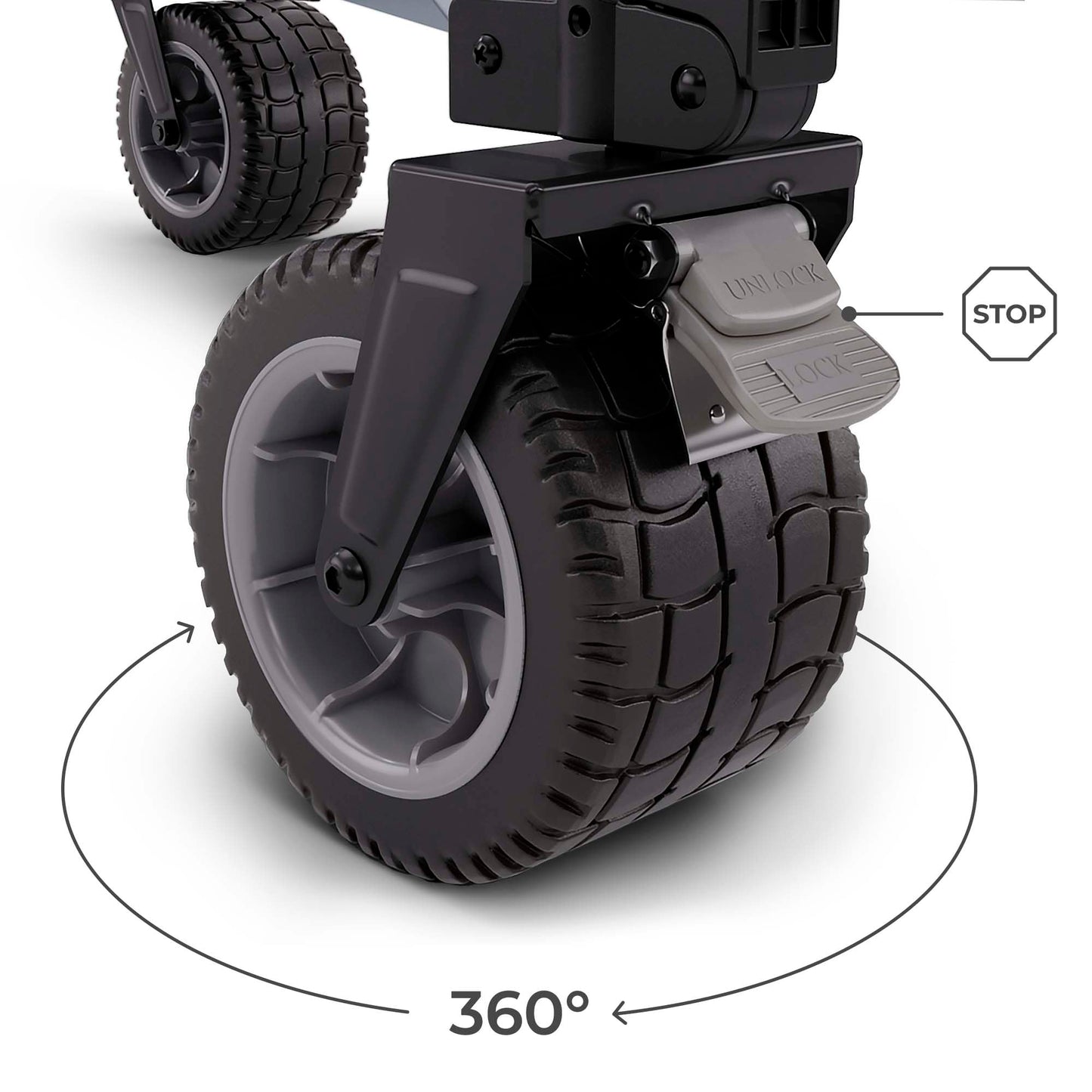 Kinderkraft ROLLSTER, Foldable Wagon, 220 lbs Load Capacity, 34 Gallon Capacity, Sturdy Steel Frame, Oxford 600D Fabric, Large All-Terrain Wheels, Telescopic Handle, Compact, Easy to Transport, Black