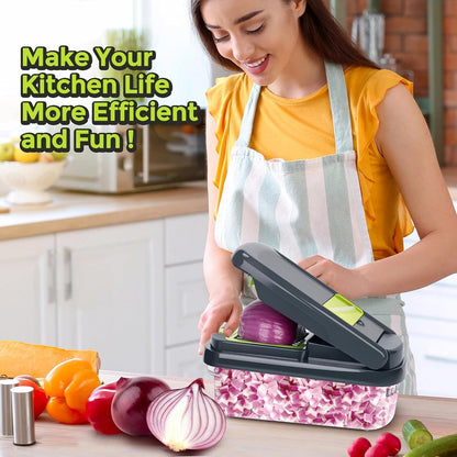 AHA Lifestyles 16-in-1 Vegetable Chopper | Versatile Slicer & Spiralizer for Quick Meal Prep