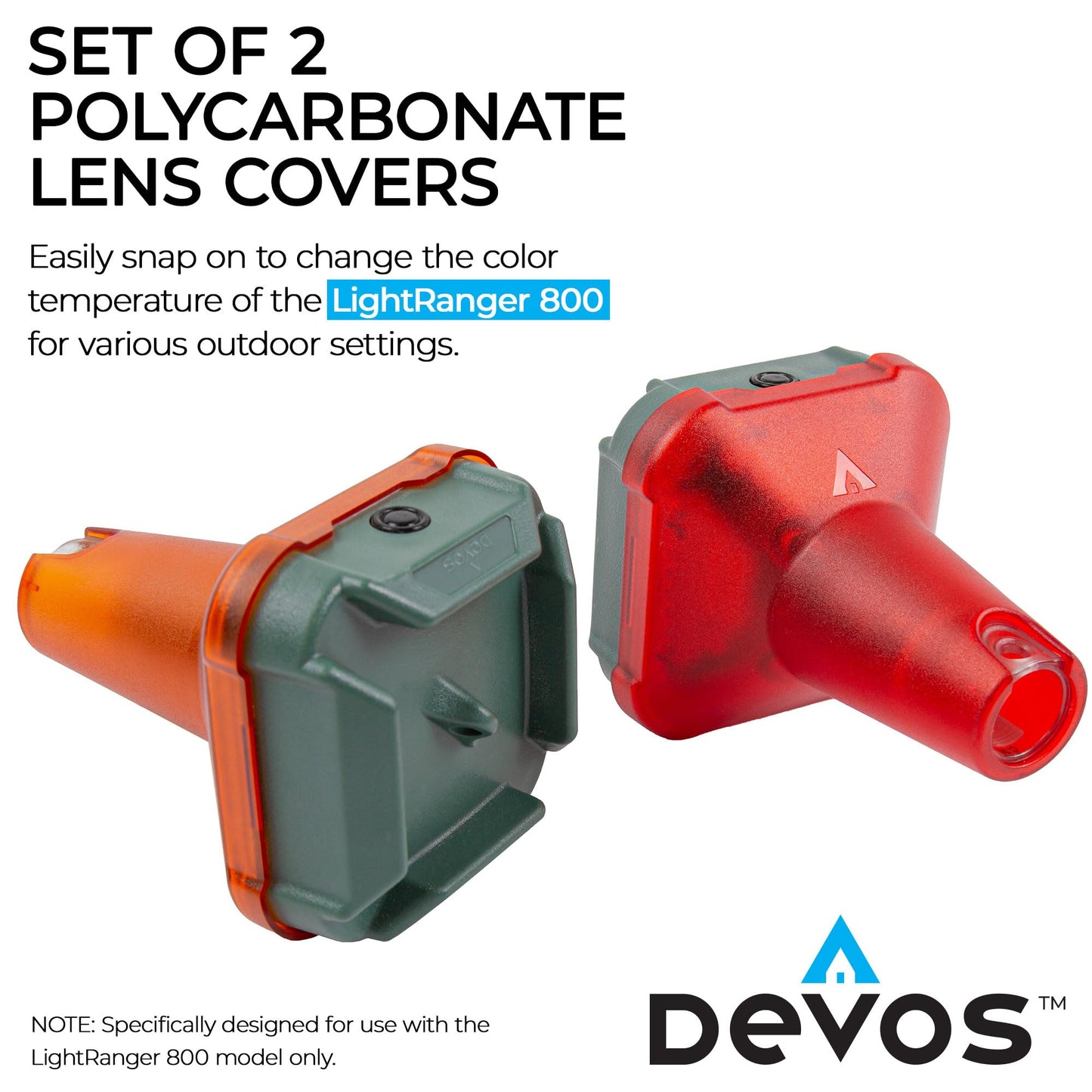 Devos Outdoor LightRanger 800 Lumen Rechargeable Telescoping LED Lantern Bundle with 800 Filter KIt