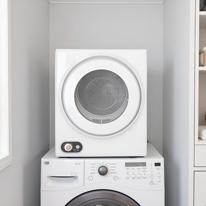 SUSTAINOVA Portable Dryer 1.5 cu. ft., 850W Powerful Clothes Dryer Compact Electric Dryer with Stainless Steel Tub, Electric Machine for Small Space, Apartments, Hostels, RVs - White