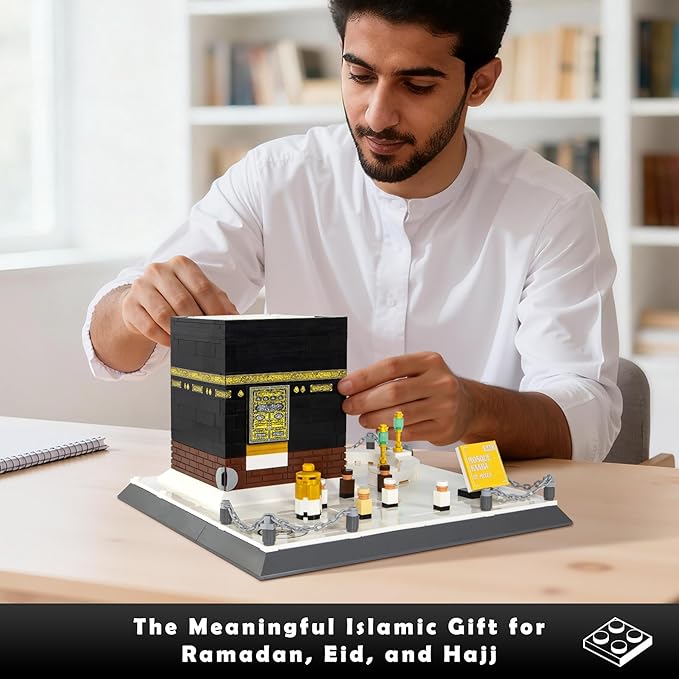 Kaaba Building Set Mecca Great Mosque Architecture Model Kit 446Pcs Islamic Gift for Ramadan Eid &amp Hajj Creative Building Blocks for Home &amp Office Display