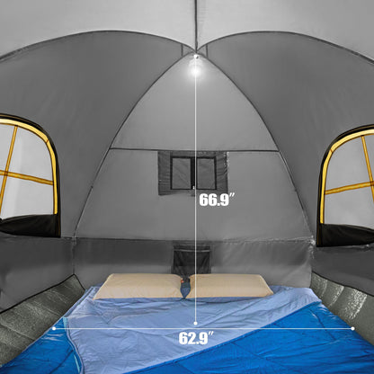 GoHimal Pickup Truck Tent, Waterproof PU2000mm Double Layer for 6.5 FT Truck Bed, Portable Bed Tent for Camping, Gray