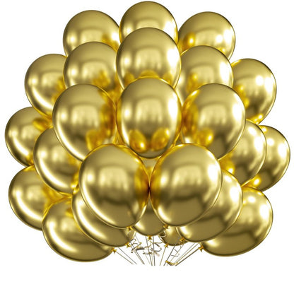 MEBAY Gold Balloons 12 inch 100 pcs Chrome Metallic Latex Birthday Balloons Shiny Balloons Party Decoration Graduation Halloween Wedding Birthday Baby Shower Christmas Party