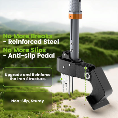 Stand Up Weed Puller Tool by [Brand Name] - 4-Claw Steel Head, 39"-46" Adjustable Handle for Easy Dandelion Removal