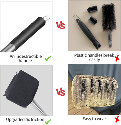 XUDAKAIXIN Grill Brush - Ultra Safe & Efficient Bristle-Free Steam Cleaner for BBQ | Replaceable Scraper Head