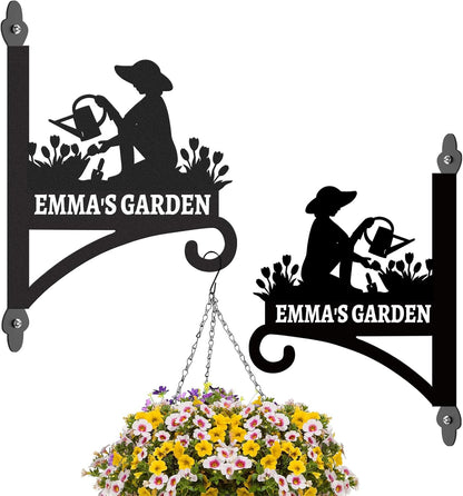 Skiennix Personalized Metal Plant Hangers - Heavy-Duty Indoor & Outdoor Wall Bracket | Perfect for Bird Feeders & Lanterns