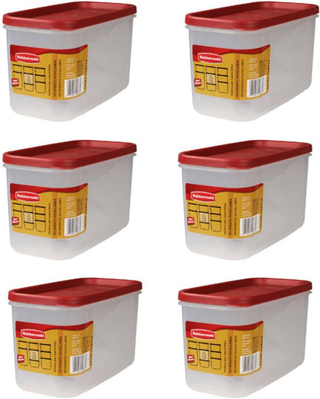 Rubbermaid - 10-Cup Clear Dry Food Storage Containers with Graduation Marks | Set of 6