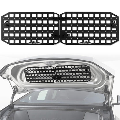 TRUCFUSION Front Trunk Molle Panels Compatible with Tesla Cybertruck 2023-2025, Aluminum Alloy Tools Organizer