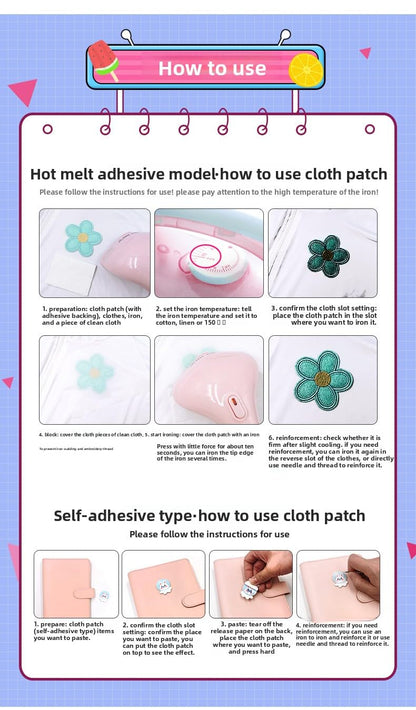 15 Bright Colors Embroidered Patches for Sewing/Ironing on Clothing, Dress, Hat, Jeans and DIY Accessories