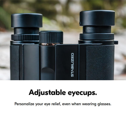 Nikon STABILIZED Binoculars 12x25 S, Image Stabilized Binoculars for Sports, Outdoors, & Wildlife, Compact Binoculars, Bundle with a Nikon Lens Pen & Cleaning Cloth