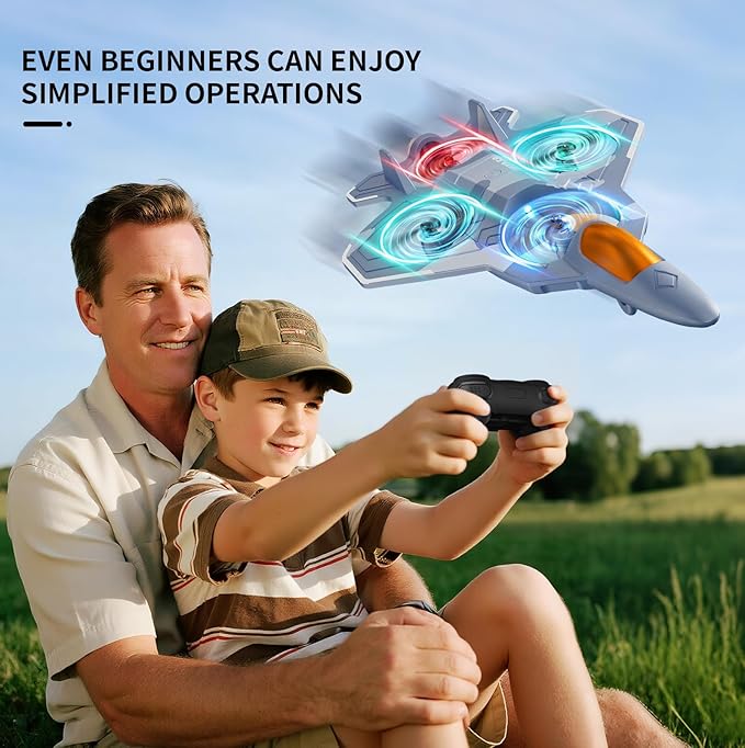 RC Planes with 3 Batteries for Kids Adults Foam Remote Control Airplane Jet Helicopter Drone Toys for Kids Adults 8-12 12-16 Remote Control Plane Airplane Toys with Led Lights