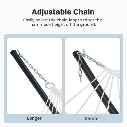 SUPERJARE Hammock with Stand, 2 Person Quilted Outdoor Hammock, Detachable Pillow & Bamboo Spreaders, Portable Hammock with Carrying Bag, Heavy Duty Stand, Perfect for Outside, Patio, Navy Blue