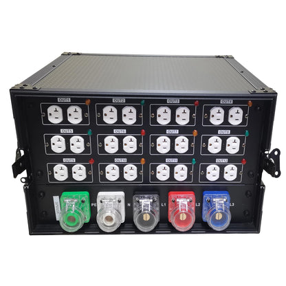 JUNMAN 12 Channel 24 Edison Power Distro Distributor Box for DJ Stage Lighting Party Event Show