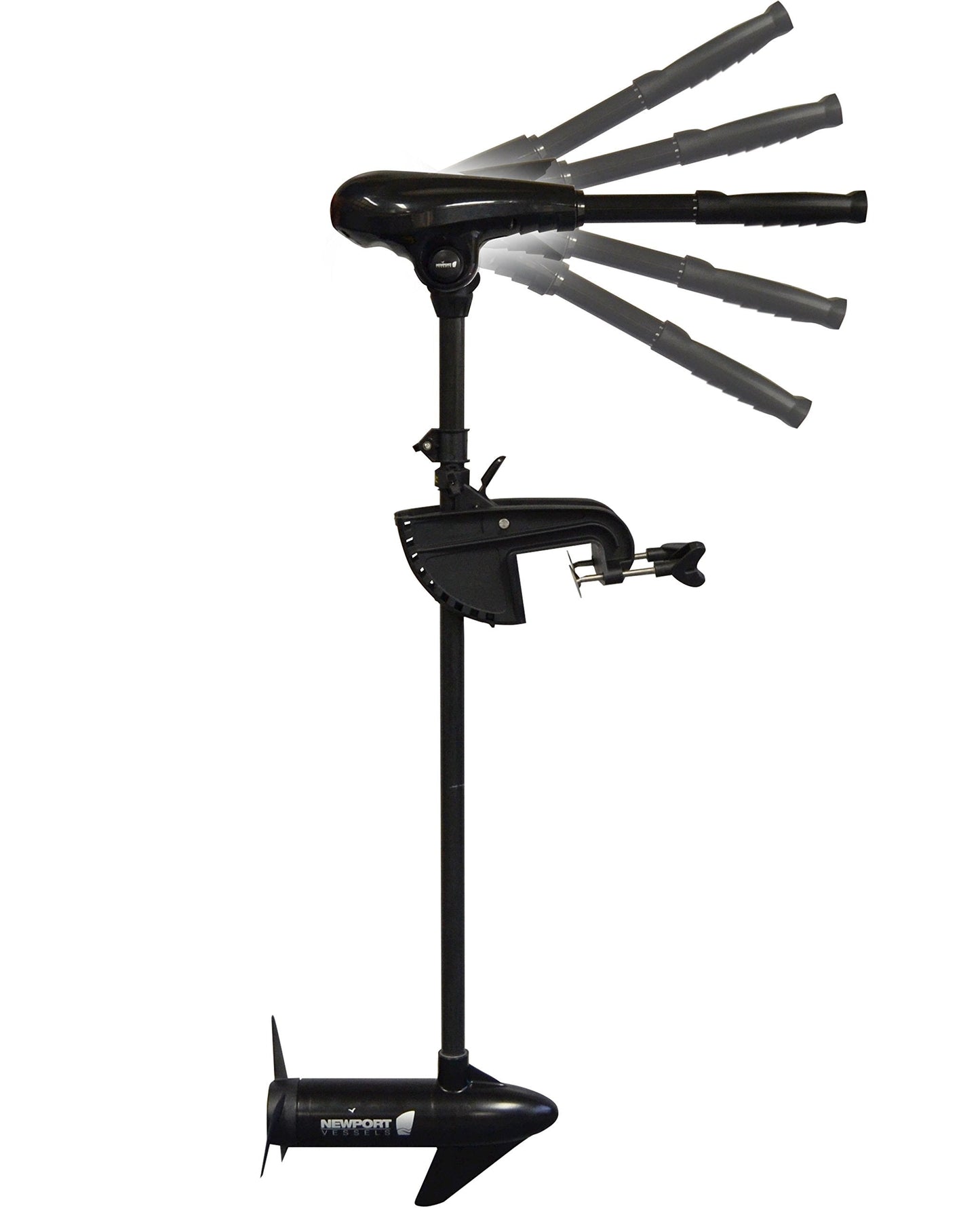 Newport X-Series 55lb Thrust Transom Mounted Saltwater Electric Trolling Motor w/LED Battery Indicator (36" Shaft)
