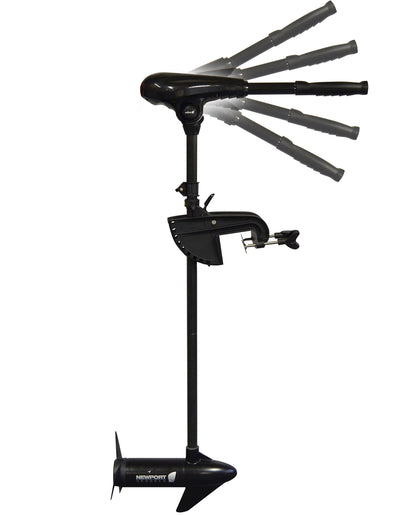 Newport X-Series 55lb Thrust Transom Mounted Saltwater Electric Trolling Motor w/LED Battery Indicator (36" Shaft)