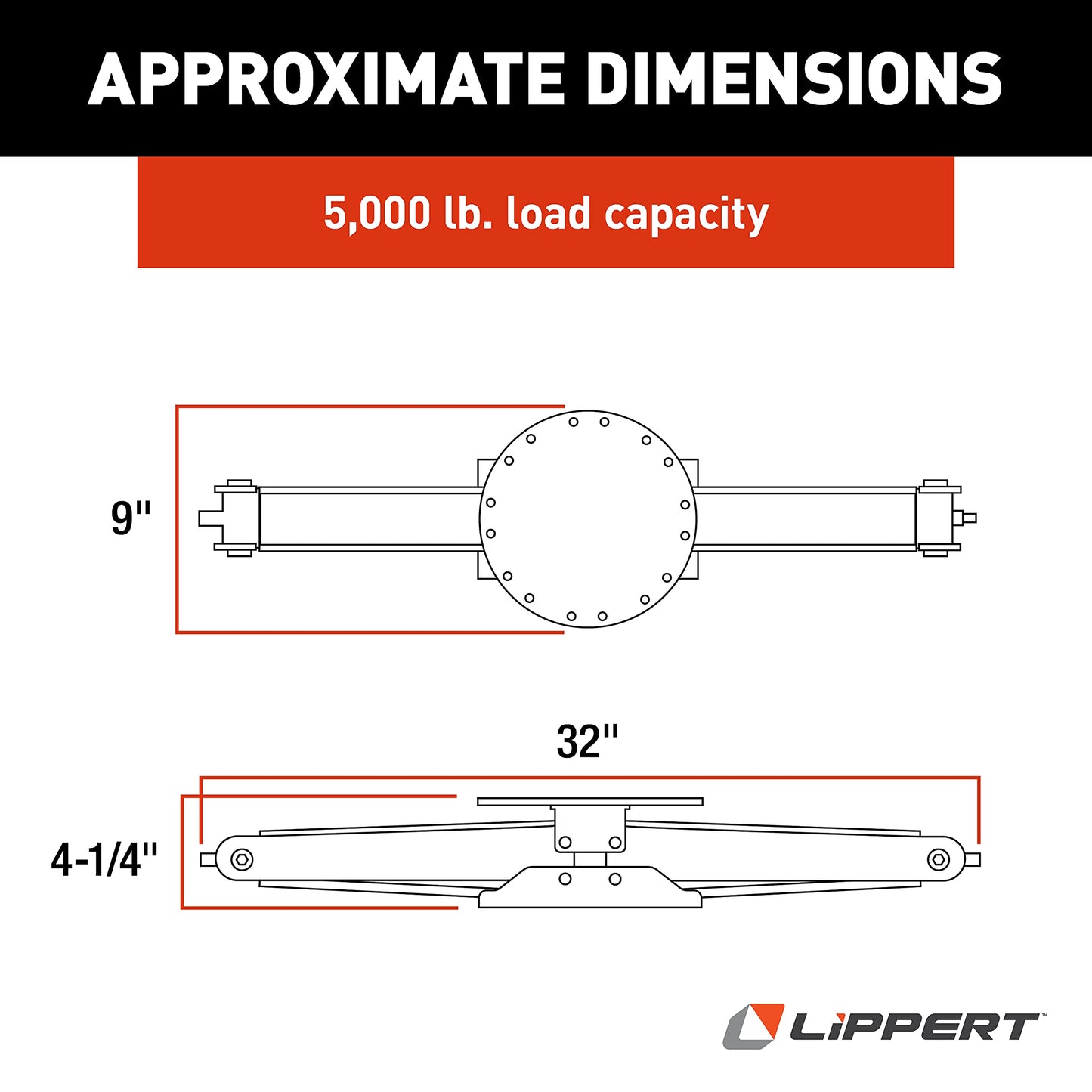 Lippert Components Manual 30" RV Scissor Jack Kit for 5th Wheels, Travel Trailers, Set of Two, 5,000 lb. Load Capacity, Anti Rust Coating, Universal Bolt-On Installation, Bow-Tie Base, Crank Handle - 285344